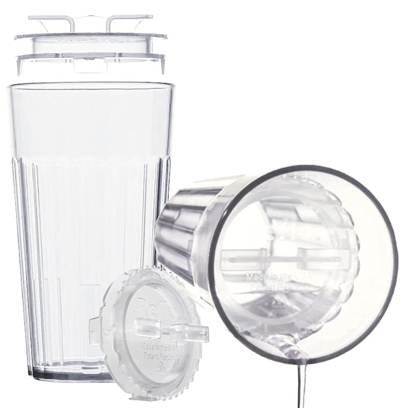 Reflo Smart Cup Bundle (Clear 4-Pack) Montessori Weaning Training for Toddlers Learning to Drink, Slow-Spill 360 Rim Flow-Control Open-Cup Design, BPA-Free, Made in USA, E-Guide via QR Code - Image 2